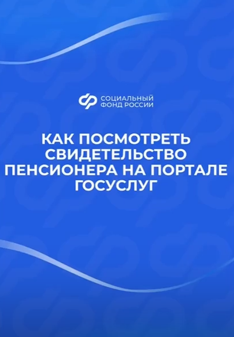 Электронное свидетельство пенсионера на портале госуслуг Электронное свидетельство пенсионера на портале госуслуг